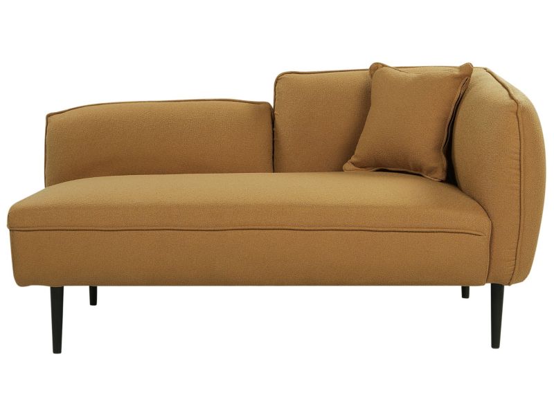 Szezlong boucle prawostronny musztardowy Chevannes 1 szt.