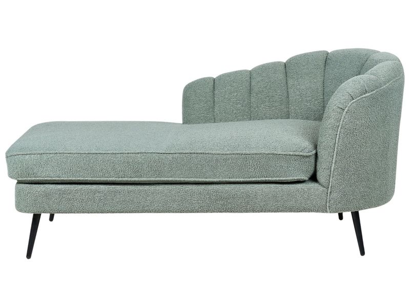 Szezlong boucle prawostronny zielony Allier 1 szt.