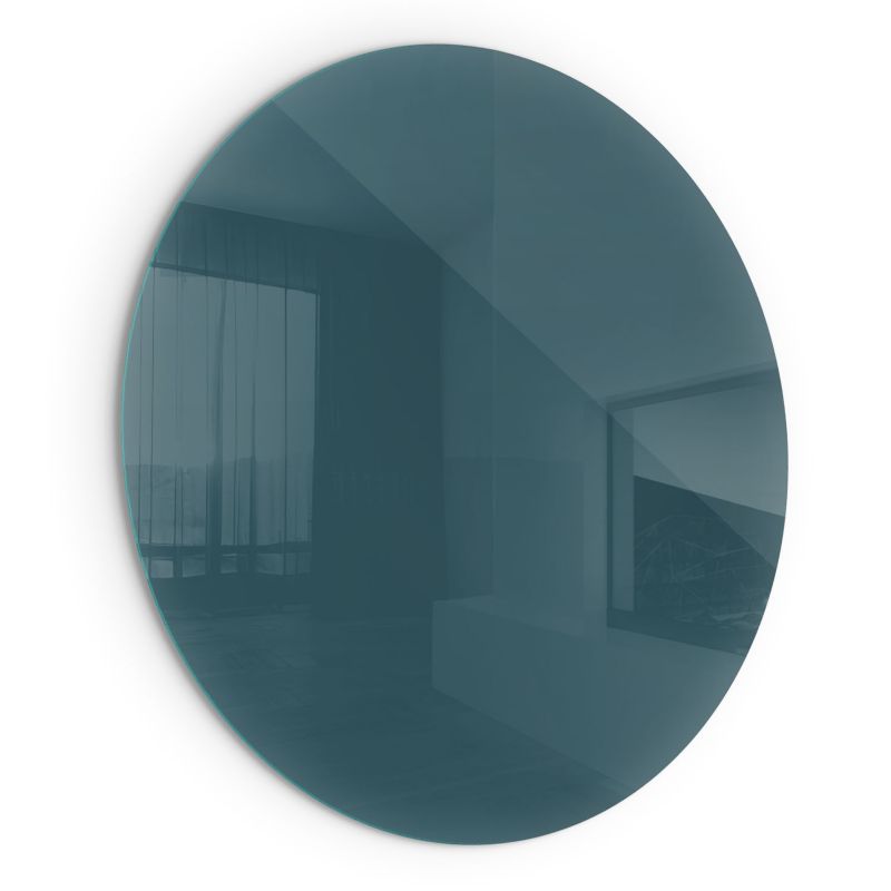 Szkło Hartowane pod Kominek/Piec Wallfluent fi80 cm Szyba Ochronna Okrągła Kolor Morski 1 szt.