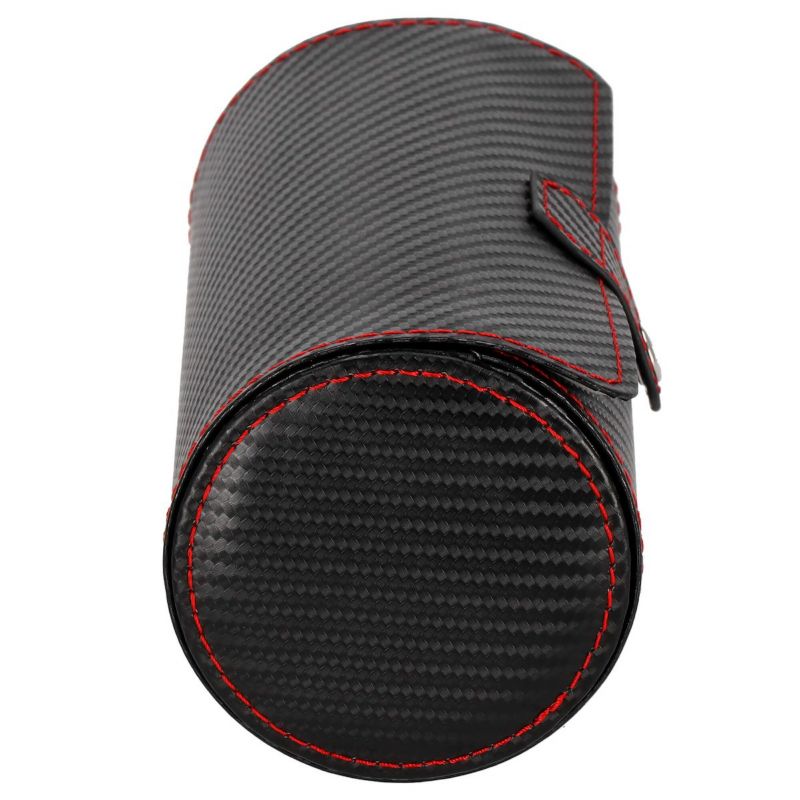 Szkatułka na zegarki Springos carbon z 2 przegródkami czarna 1 szt.