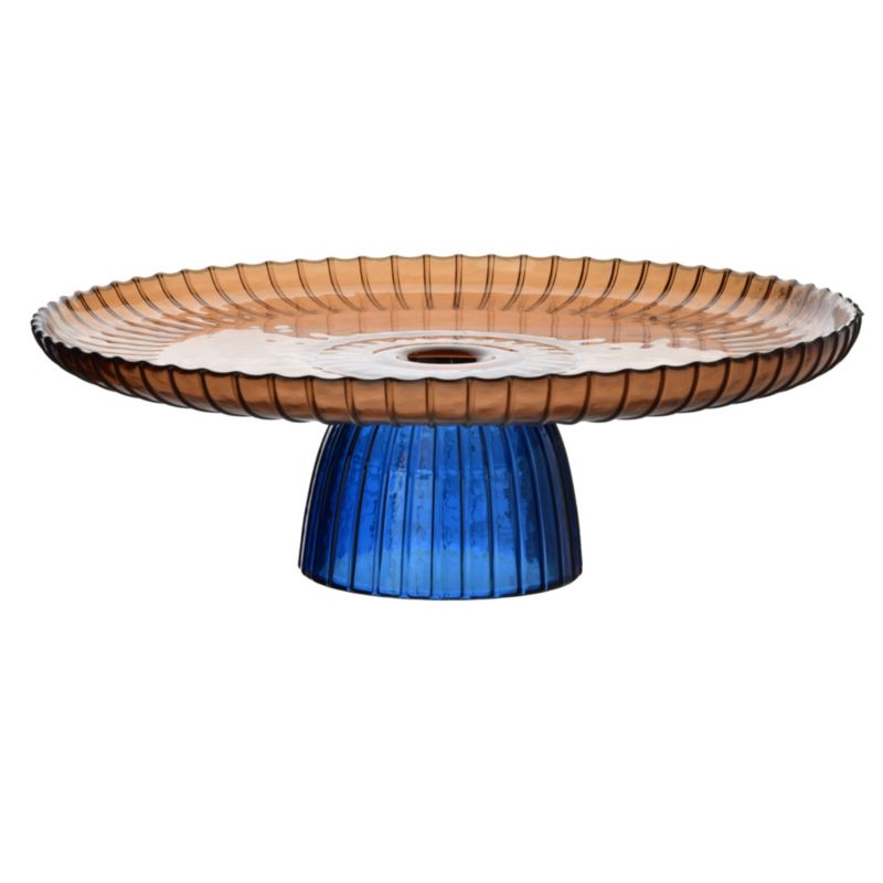 szklana patera Mondex DAZ Glass 29,5x10 cm błękitna 1 szt.