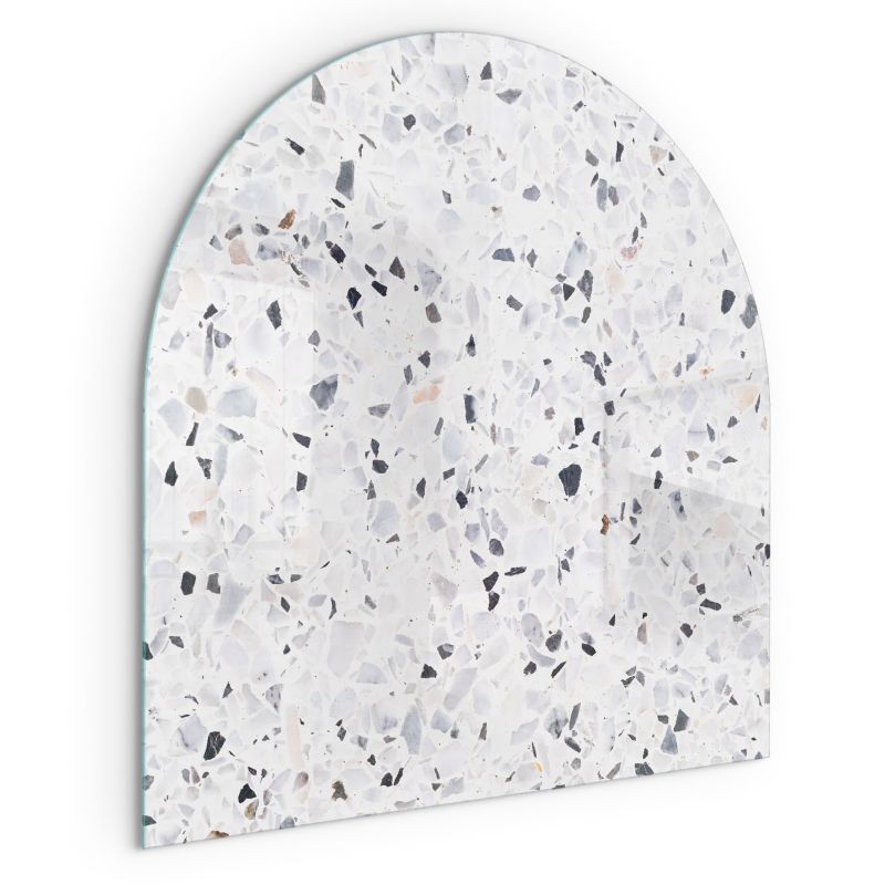 Szklana Podkładka Pod Kominek Półowalny Wallfluent 100x100 cm Kamienny wzór z drobnymi detalami 1 szt.