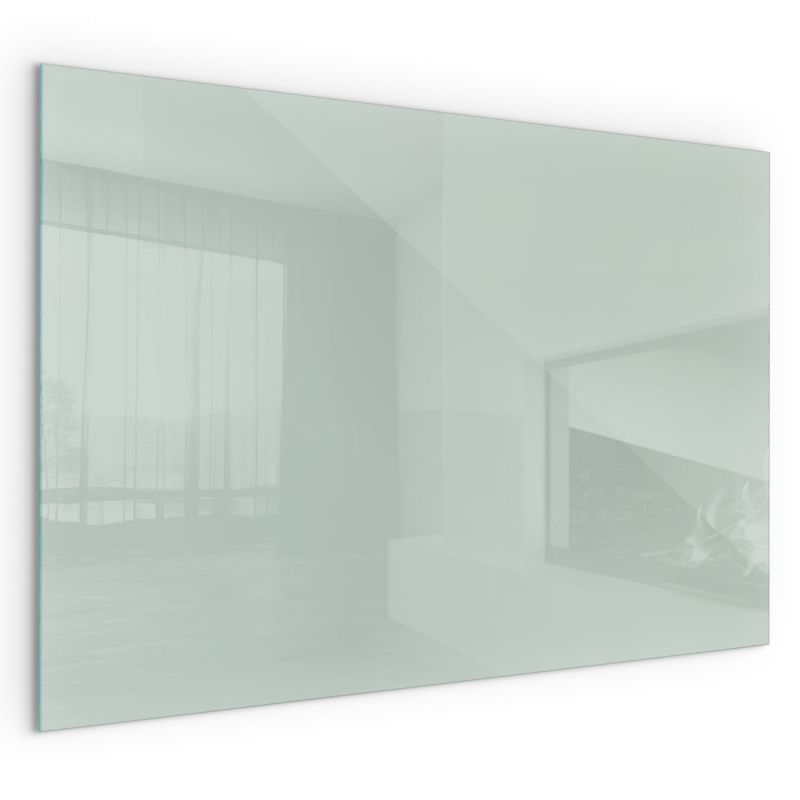 Szklana Podkładka Pod Kominek Prostokąt Wallfluent 120x80 cm Jasny zielony akcent 1 szt.