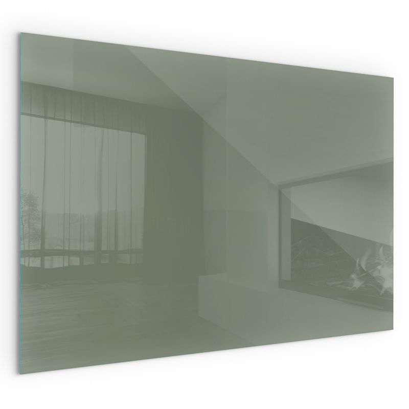Szklana Podkładka Pod Kominek Prostokąt Wallfluent 120x80 cm Oliwkowy zielony 1 szt.