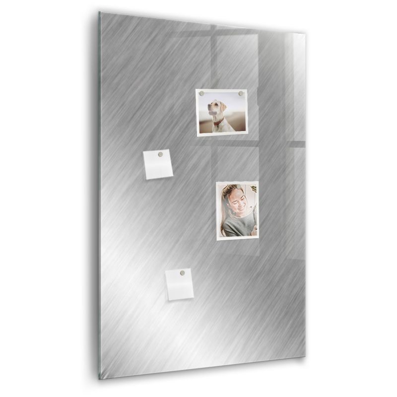 Szklana tablica magnetyczna Wallfluent 60x90 cm Błysk metalowy Czarny ...