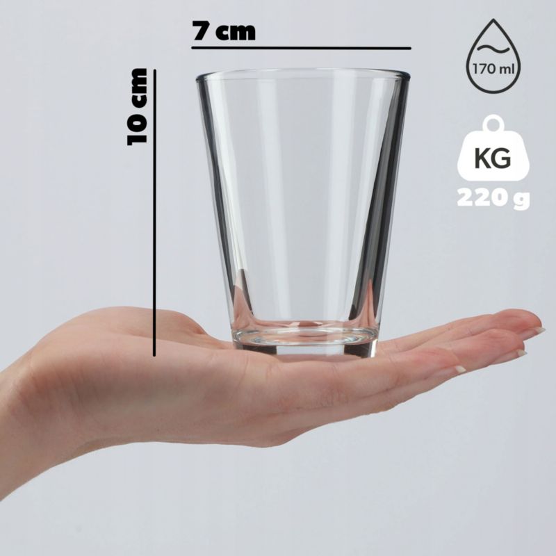 Szklanka KADAX 170ml Do Napojów Drinków Whisky Wody Soku Uniwersalna 1 szt.