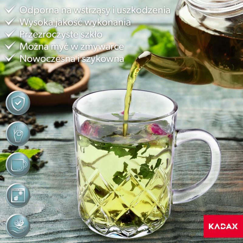 Szklanka KADAX Kubek Do Herbaty Kawy Soku 230ml 1szt