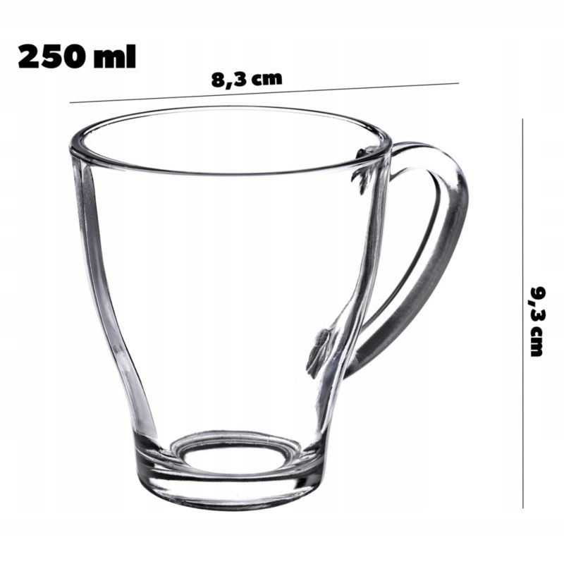Szklanka KADAX Prosta Do Kawy Herbaty Napoju 250ml 1 szt.