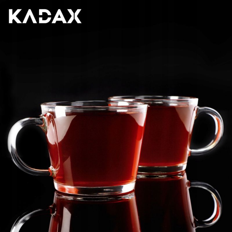 Szklanka KADAX Z Uchem Do Herbaty Soku Napoju 380ml 1szt