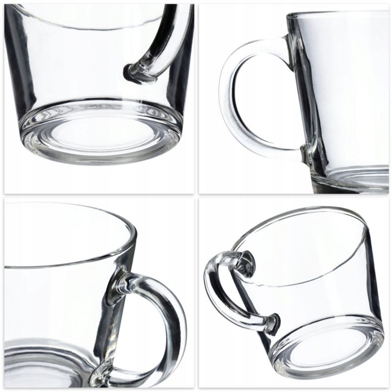 Szklanka KADAX Z Uchem Do Herbaty Soku Napoju 380ml 1szt