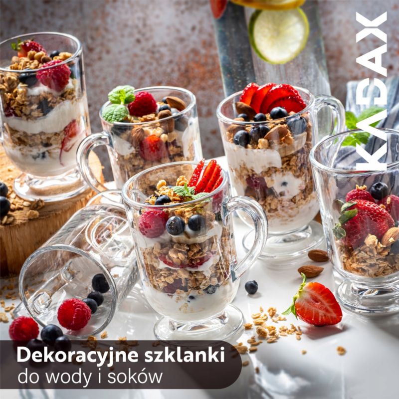 Szklanka KADAX Z Uchem Do Kawy Cappuccino Napojów 300ml 1 szt.