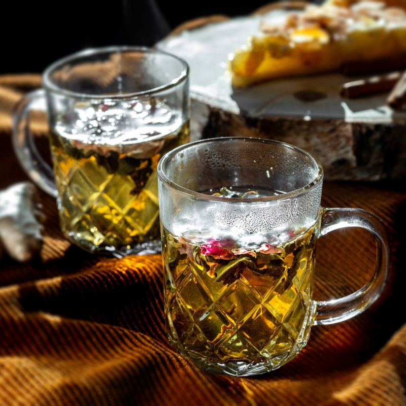Szklanki KADAX Do Herbaty Kawy 230ml Napojów Zestaw Szklanek Z Uchem 12 szt.