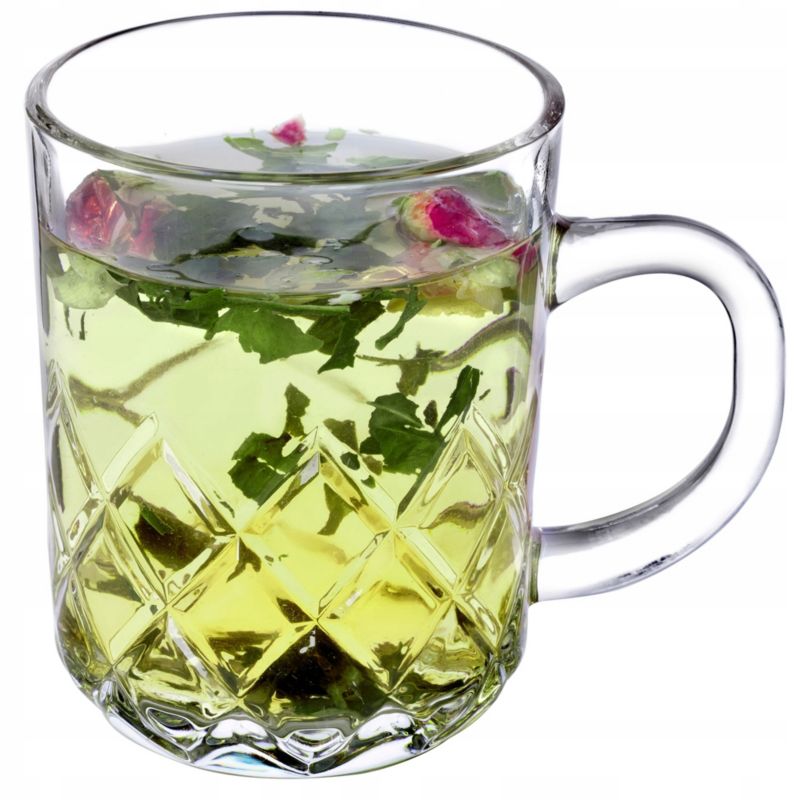 Szklanki KADAX Do Herbaty Kawy 230ml Napojów Zestaw Szklanek Z Uchem 12 szt.