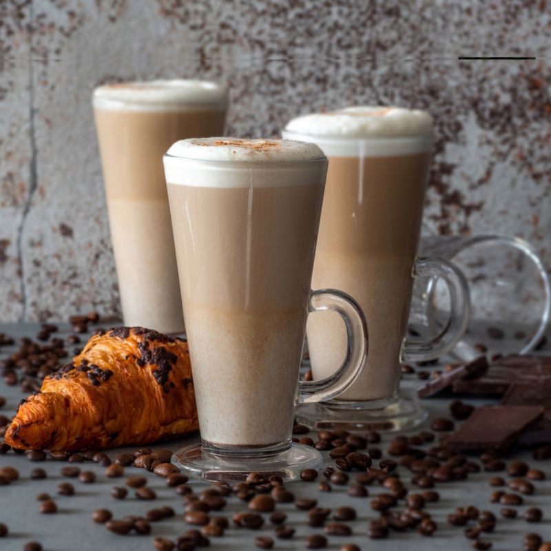 Szklanki KADAX Do Kawy Latte Napojów Zestaw 260ml 6 szt