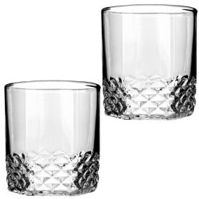 Szklanki KADAX Do Whisky Napojów Drinków Wody Komplet 330ml Prezent Niskie 2szt