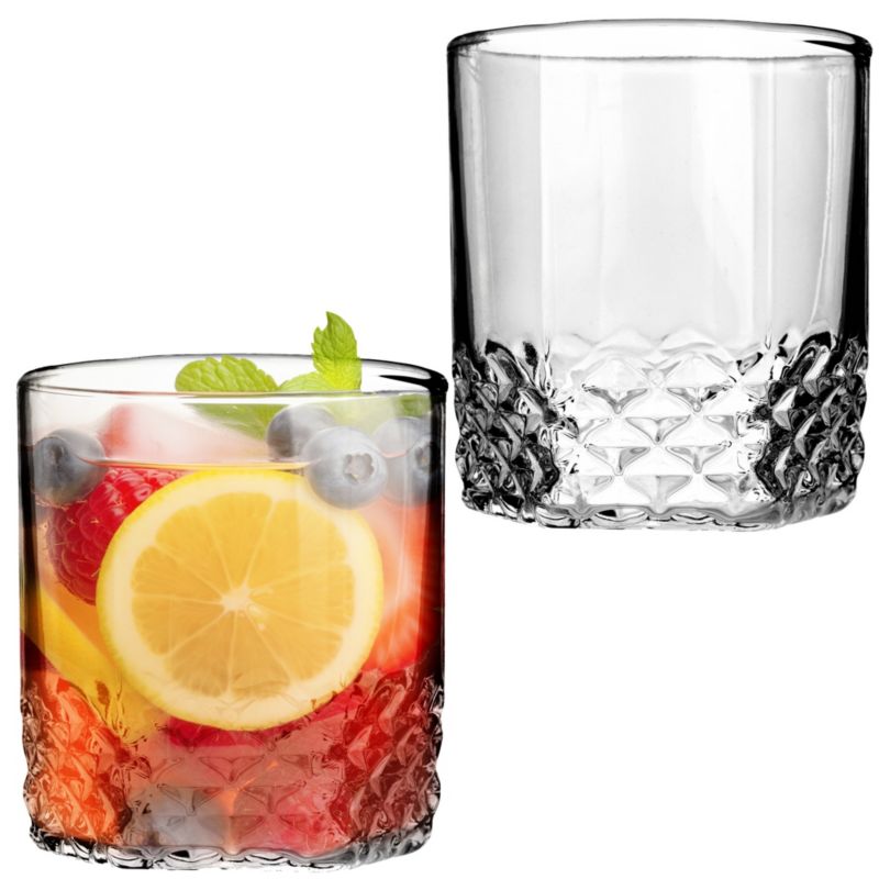 Szklanki KADAX Do Whisky Napojów Drinków Wody Komplet 330ml Prezent Niskie 2szt