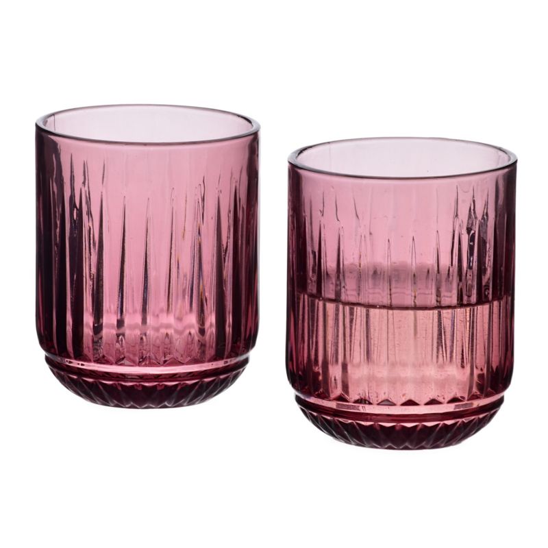 Szklanki ze szkła ELISE PURPLE MONDEX  260ml 7,5x9,4cm fiolet 4szt