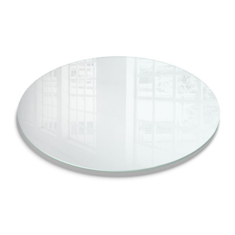 Szklany Hartowany Blat Mleczny Tulup fi50 cm Stolik Nocny Sypialnia Okrągły Loft Styl 1szt.