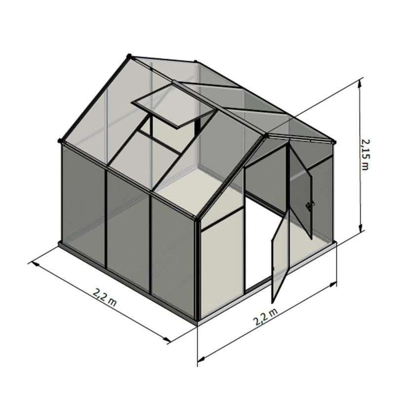 Szklarnia Poliwęglanowa Sanus L-5 4iQ Group 220x220cm 1szt.