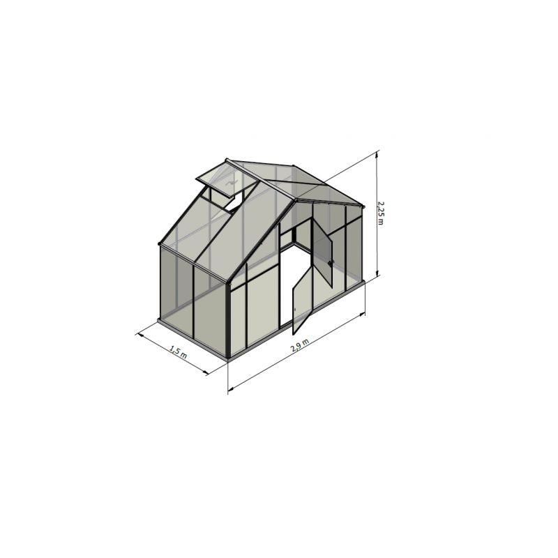 Szklarnia Poliwęglanowa XL-4 4iQ Group 150x290cm 1szt.