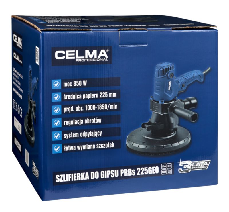 Szlifierka do gipsu CELMA Professional PRBs 225GEO 850W 225mm 1 szt.