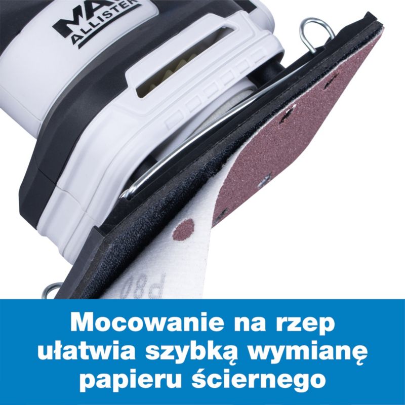 Szlifierka oscylacyjna delta Mac Allister 18V bez akumulatora regulacja prędkości