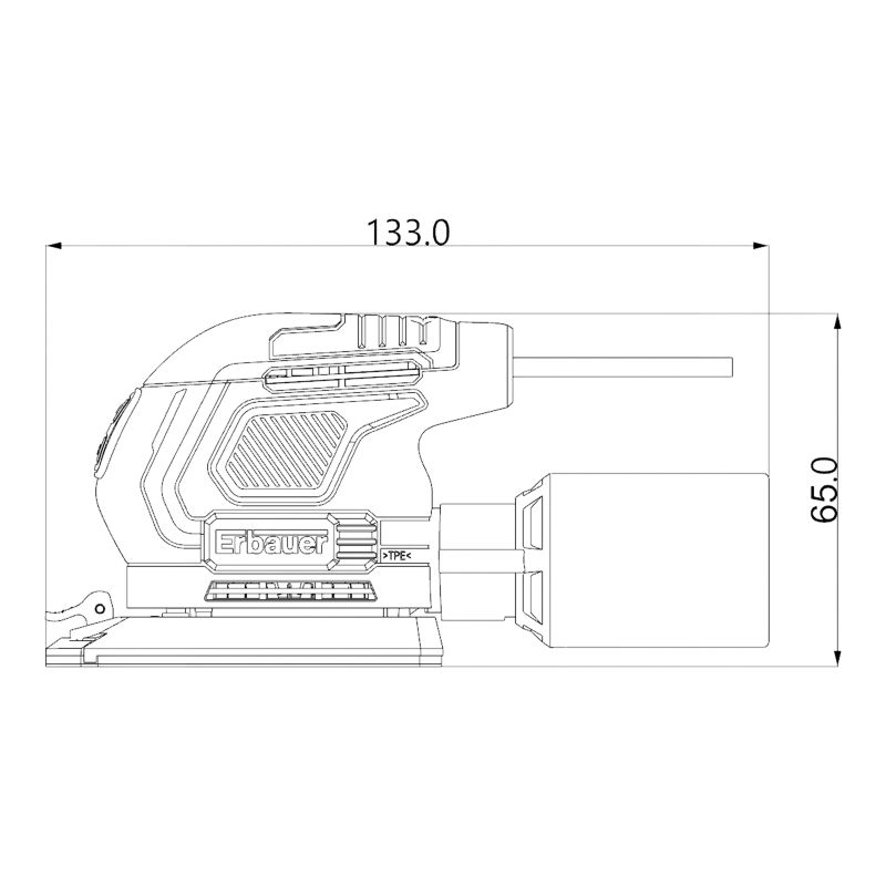 Szlifierka oscylacyjna Erbauer 160W