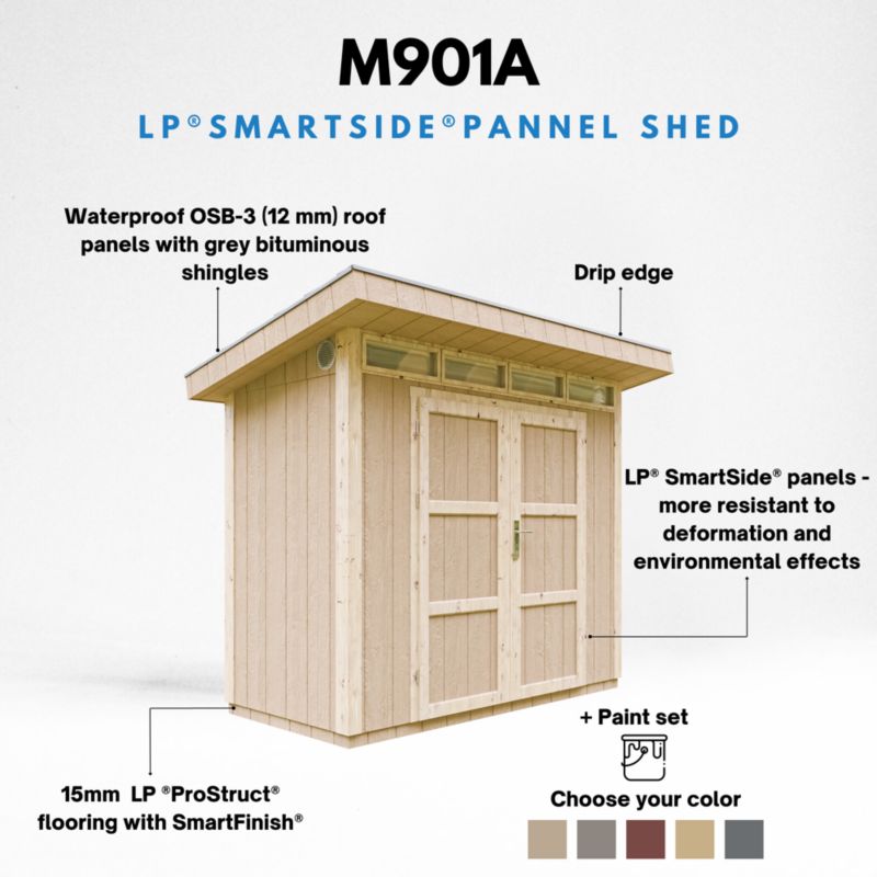 Szopa panelowa LP SmartSide Timbela M901A-TERRA BROWN 3 m² mała szopa z podłogą 1 szt.