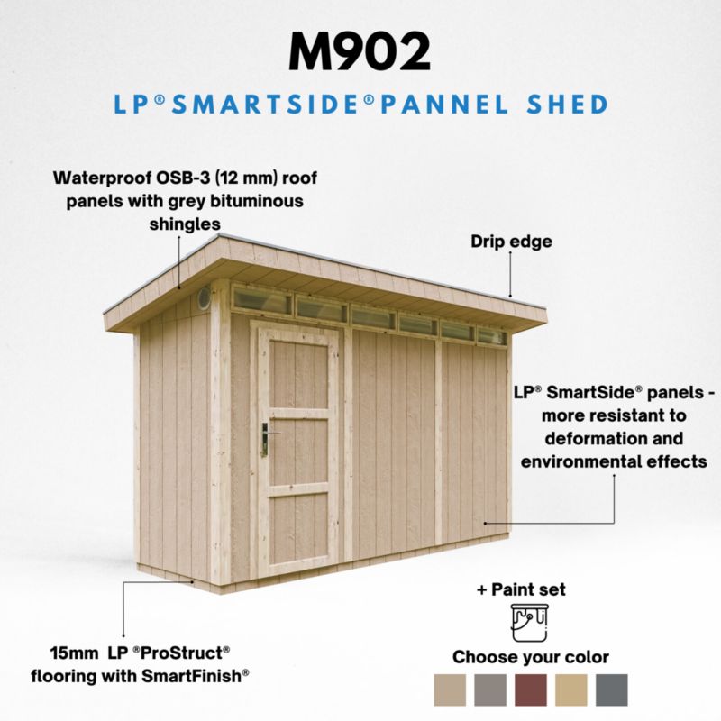 Szopa panelowa LP SmartSide Timbela M902-REDWOOD RED 4.34 m² szopa z podłogą 1 szt.