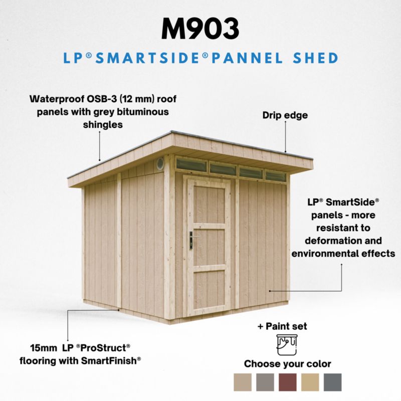 Szopa panelowa LP SmartSide Timbela M903-CAVERN STEEL 5.9 m² szopa z podłogą 1 szt.