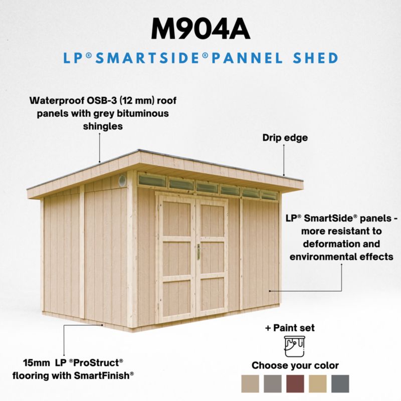 Szopa panelowa LP SmartSide Timbela M904A-TUNDRA GREY 8.68 m² szopa z podłogą 1 szt.