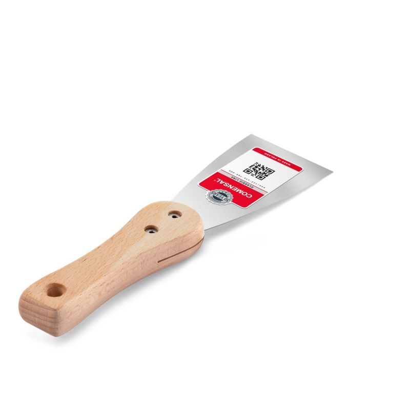 Szpachelka nierdzewna Comensal z drewnianym uchwytem 60 mm