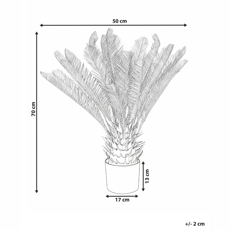 Sztuczna roślina Areca palm tree 70 cm Złoty 1 szt.
