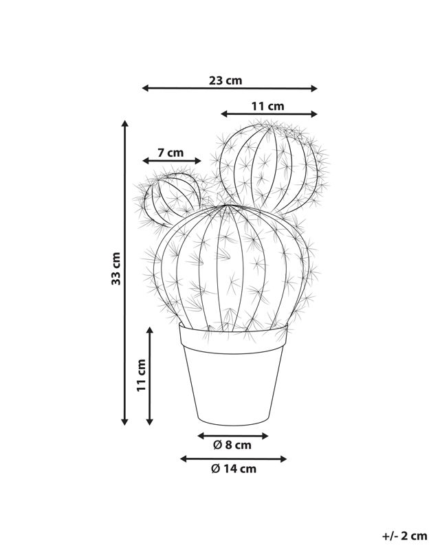 Sztuczna roślina Ball cactus Zielony 1 szt.
