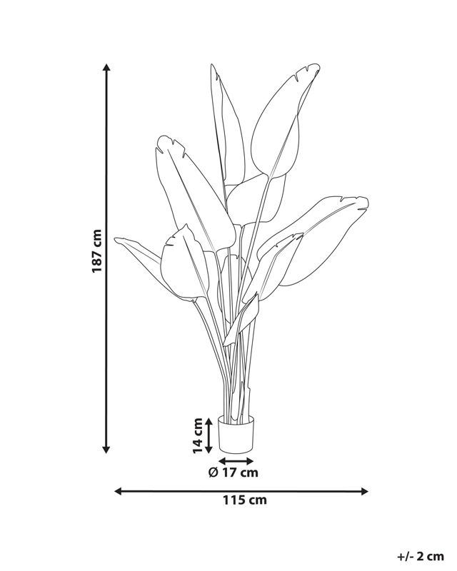 Sztuczna roślina Banana tree 187 cm Zielony 1 szt.