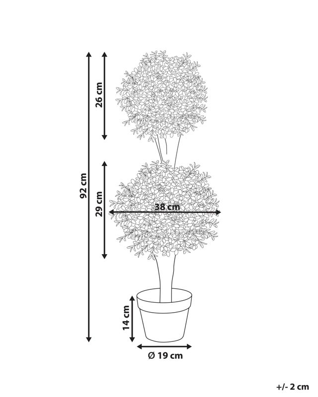 Sztuczna roślina Buxus ball tree Zielony 1 szt.