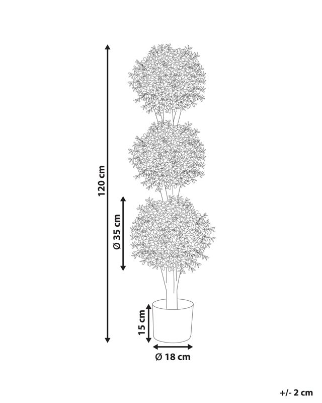 Sztuczna roślina Buxus ball tree Zielony 1 szt.