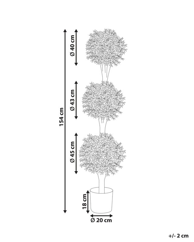 Sztuczna roślina Buxus ball tree Zielony 1 szt.
