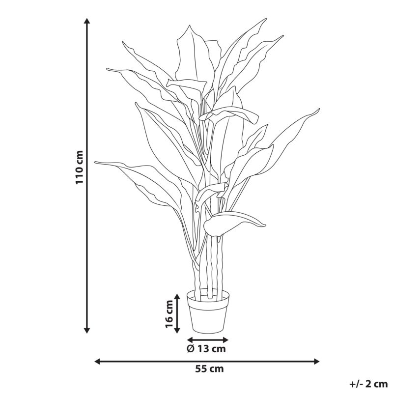 Sztuczna roślina Dieffenbachia 110 cm Zielony 1 szt.