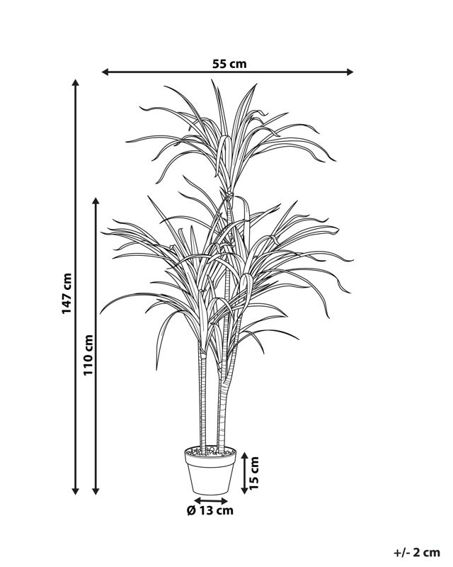 Sztuczna roślina Dracaena anita Zielony 1 szt.