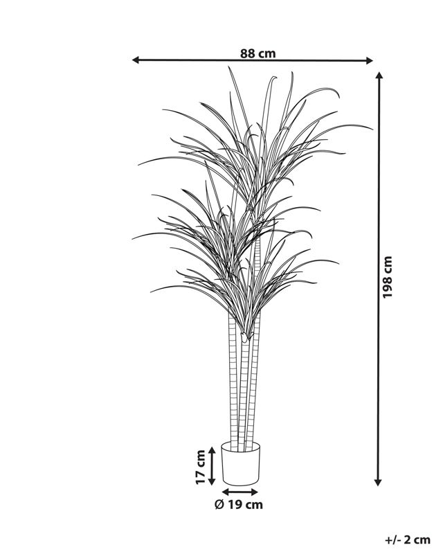 Sztuczna roślina Dracaena anita Zielony 1 szt.