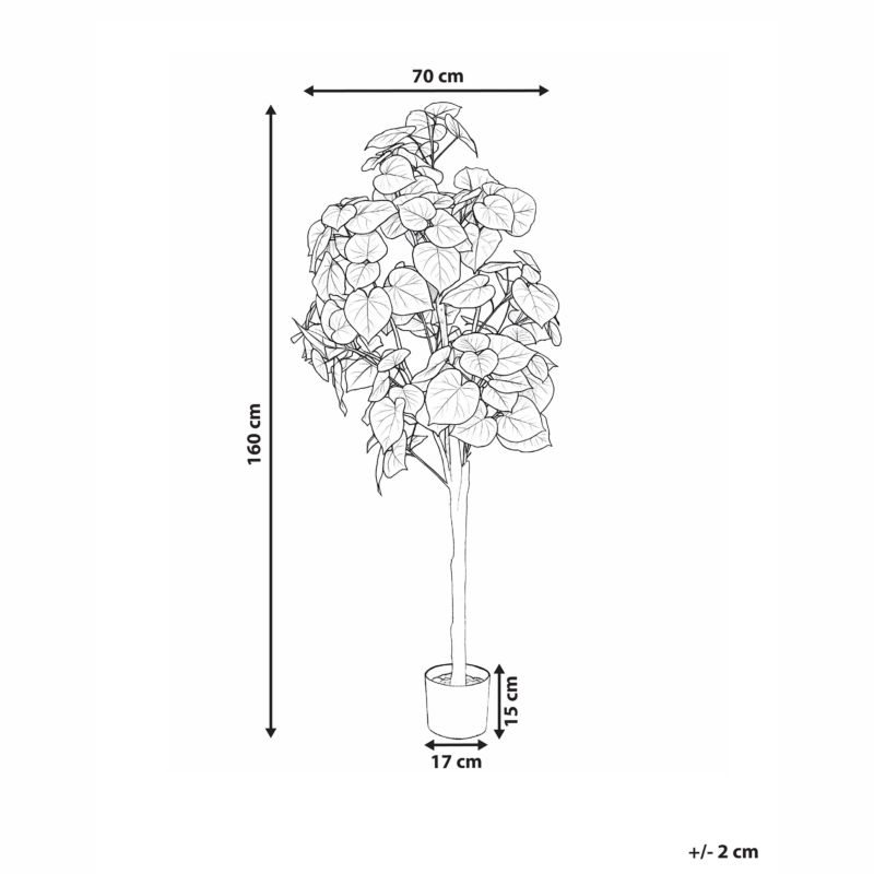 Sztuczna roślina Ficus tree 160 cm Zielony 1 szt.