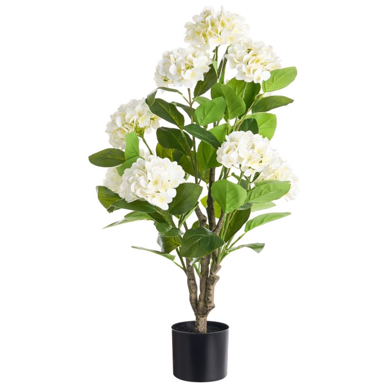 Sztuczna roślina Hortensium 90 cm Biały 1 szt.