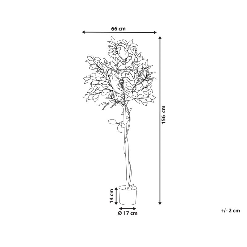 Sztuczna roślina Lemon tree 156 cm Zielony 1 szt.
