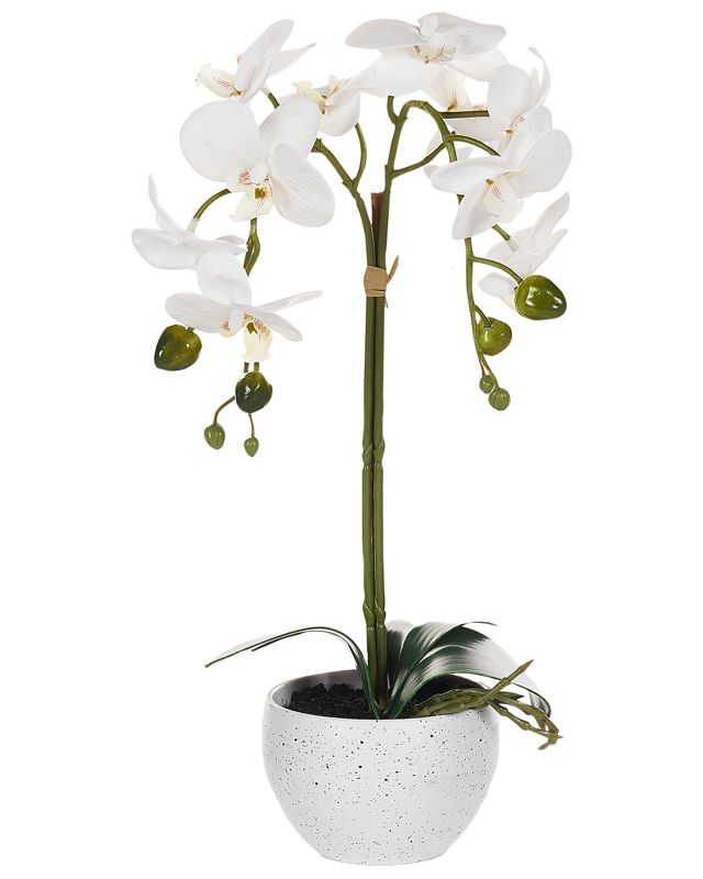 Sztuczna roślina Orchid Biały 1 szt.