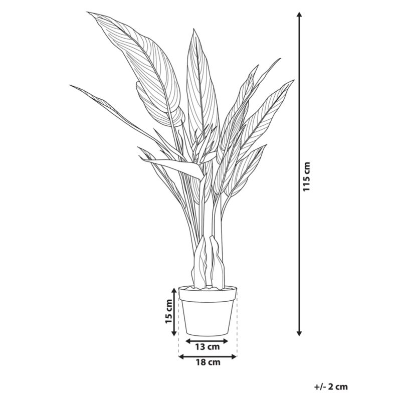 Sztuczna roślina Strelitzia tree 115 cm Zielony 1 szt.