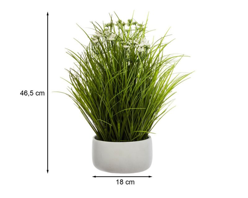 Sztuczna trawa kwitnąca w doniczce Atmosphera zielona 46 cm 1 szt.