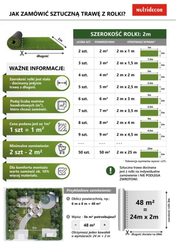 Sztuczna trawa Multidecor Allgreen wys.30 mm , szer. 2m, cena za 1 m²