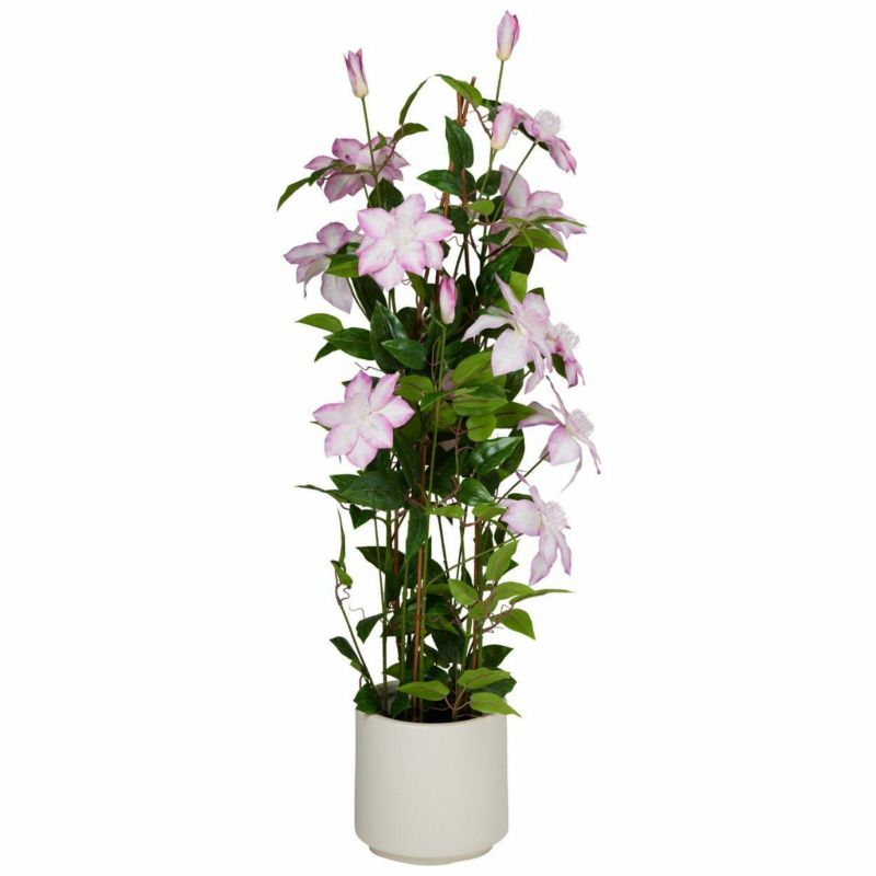 Sztuczne drzewko clematis HowHomely różowy 98 cm w doniczce 1 szt.