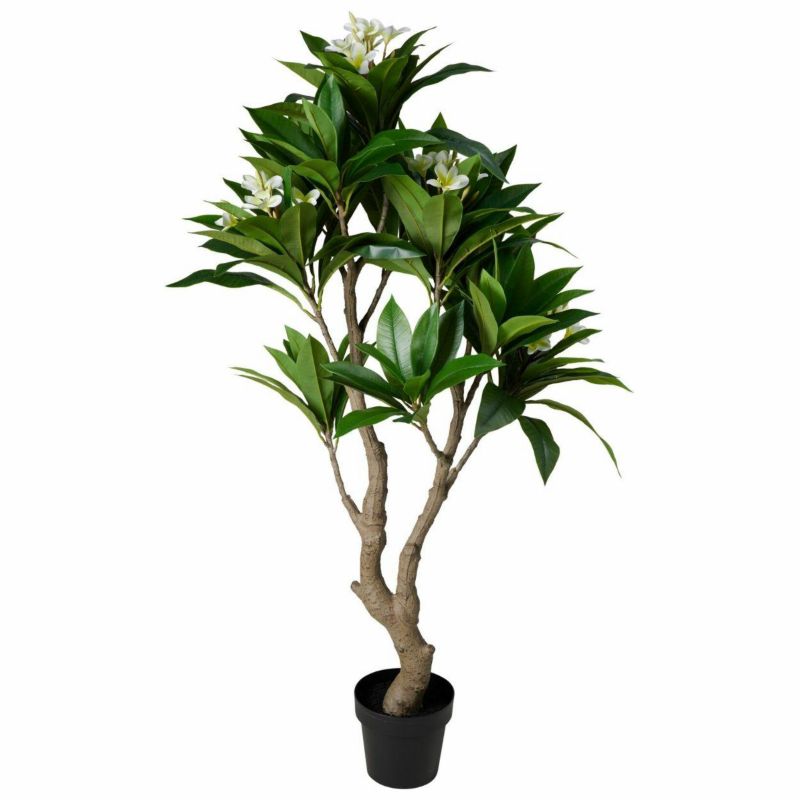 Sztuczne drzewko HowHomely frangipani biała 150 cm w doniczce 1 szt.